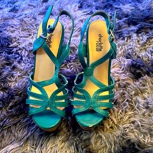 Women’s Teal Wedges size 6